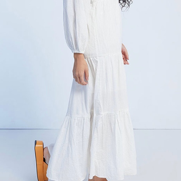 Billabong Starry Skies White Cotton Tiered Maxi Sundress - Picture 9 of 11